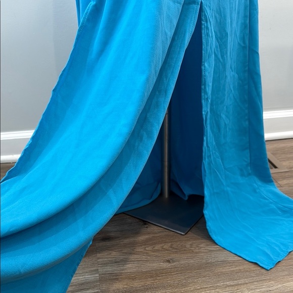 SHEIN US 2 XS Blue Maxi Dress with Cut Out and Slits - Picture 4 of 13